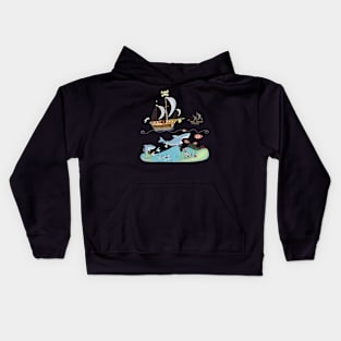 pirate ship Kids Hoodie